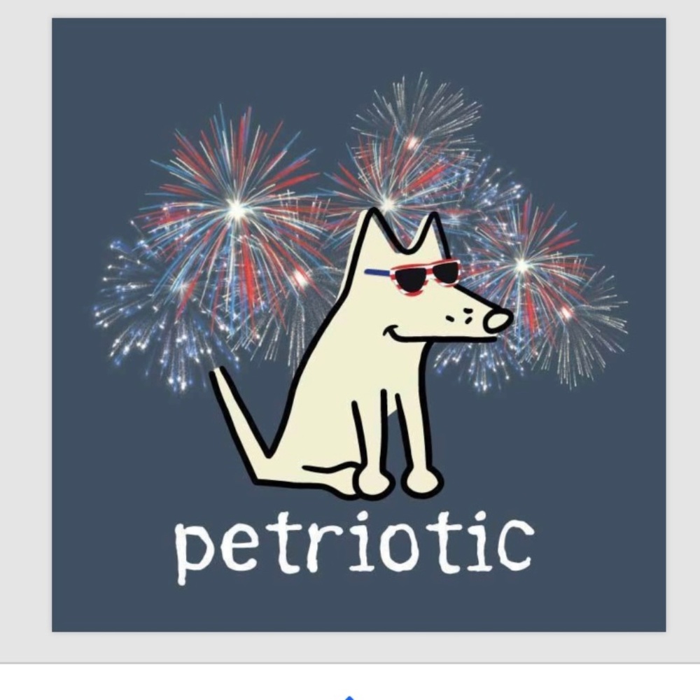 Teddy the Dog - Petriotic T Shirt - Unisex Size Medium